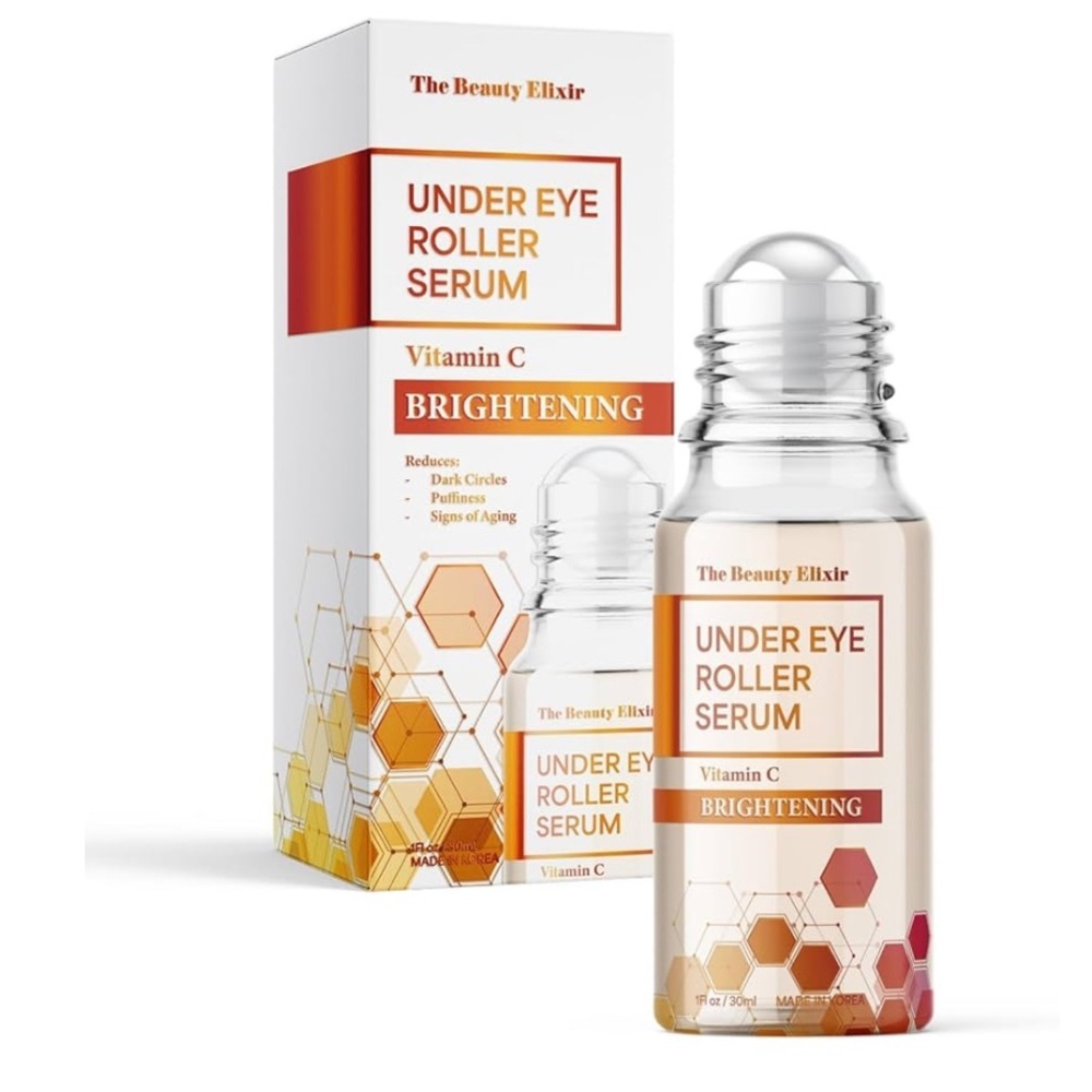 The Beauty Elixir Under Eye Roller Serum - Brightening Orange NEW In Box!